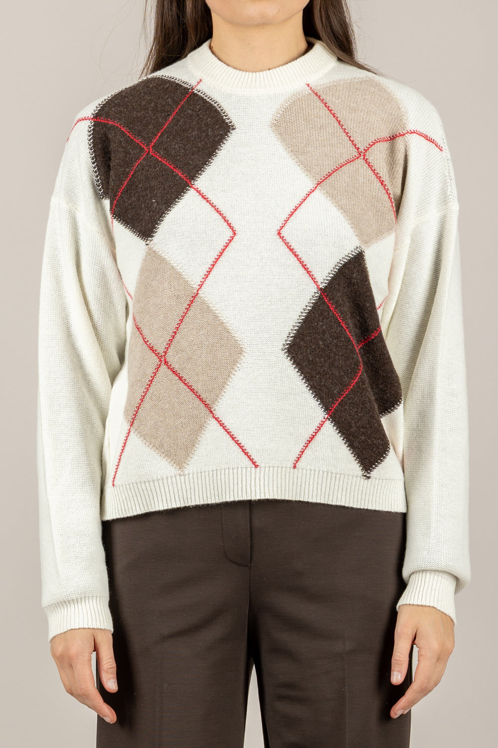 VICOLO - 77195F - MAGLIA ROMBI