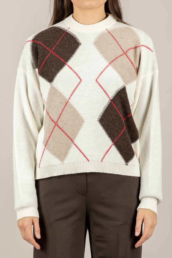 VICOLO - 77195F - MAGLIA ROMBI