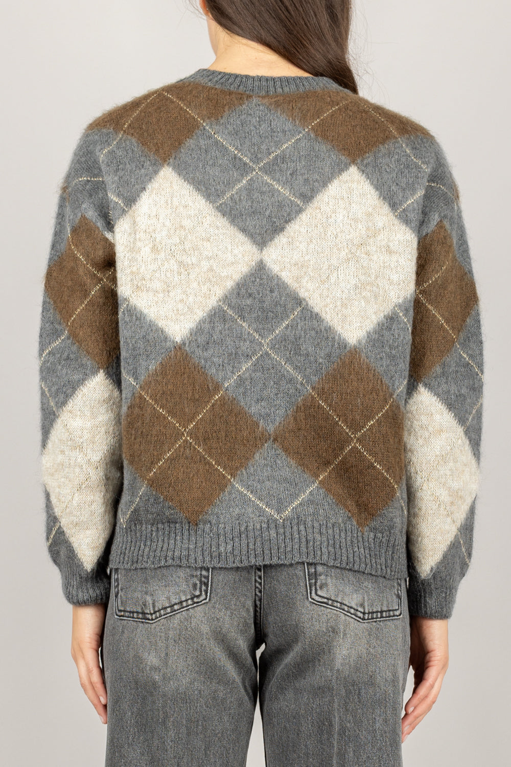 TENSIONE IN - D80998 - MAGLIA ROMBI FILO LUREX