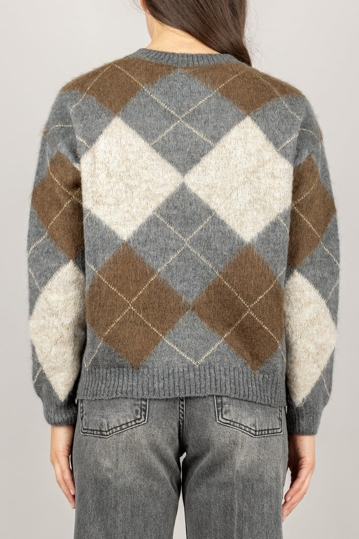 TENSIONE IN - D80998 - MAGLIA ROMBI FILO LUREX