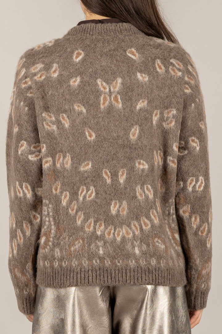 TENSIONE IN - W5HMJ79A373 - MAGLIA STAMPA BANDANA GIROCOLLO