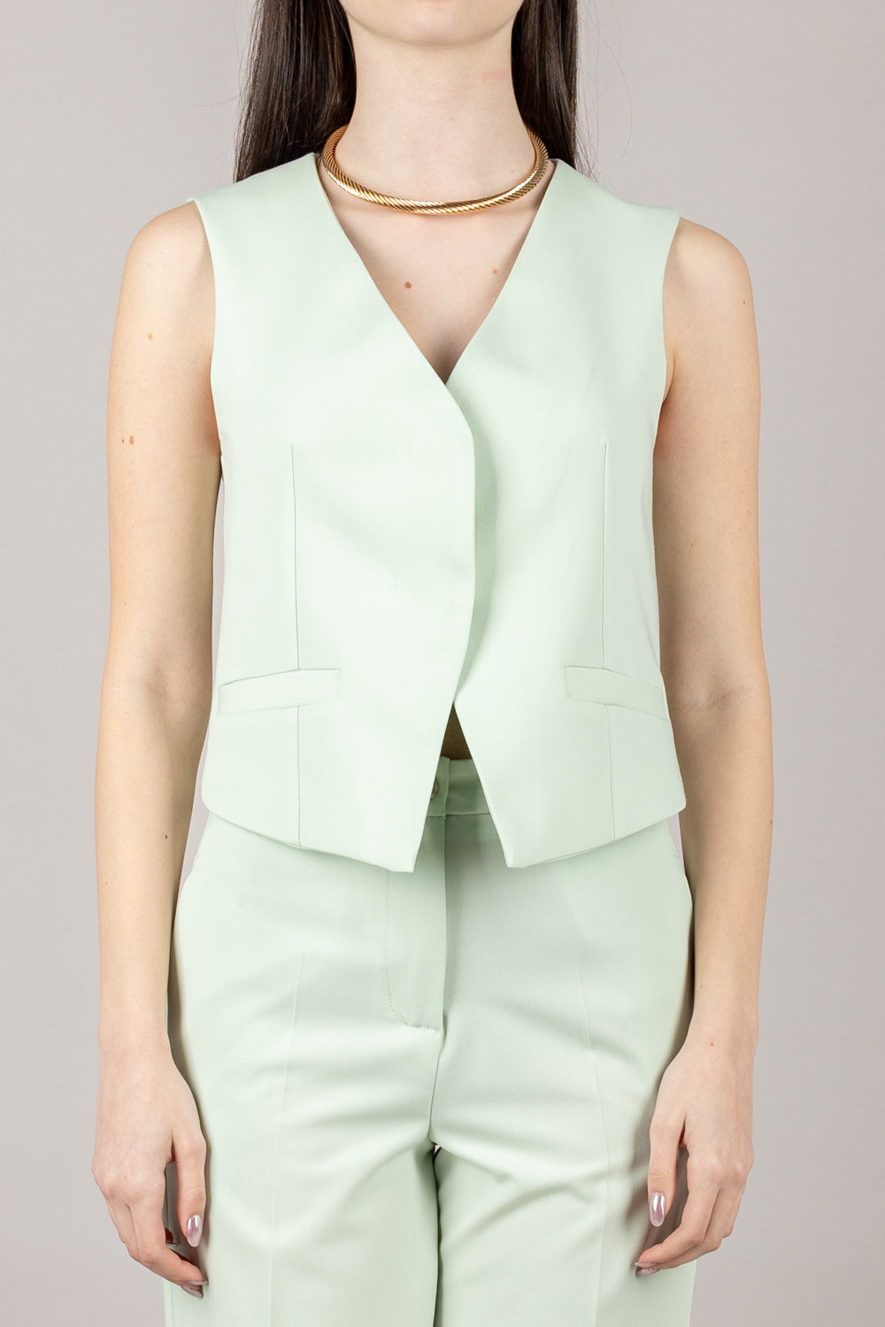 VICOLO - TD1922 - GILET CHIUSURA LATERALE