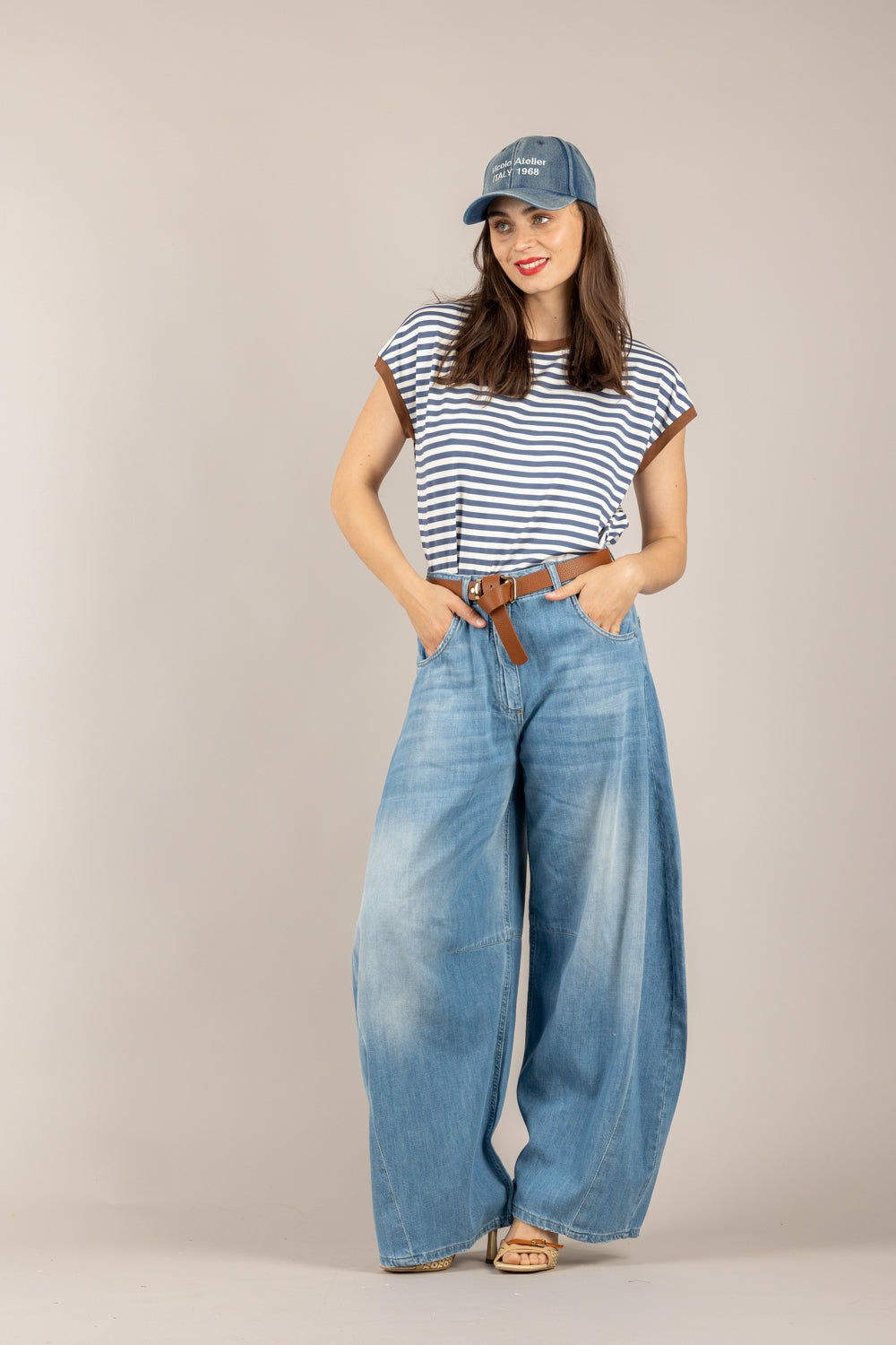 DIXIE - T262A153 - T-SHIRT A RIGHE DENIM