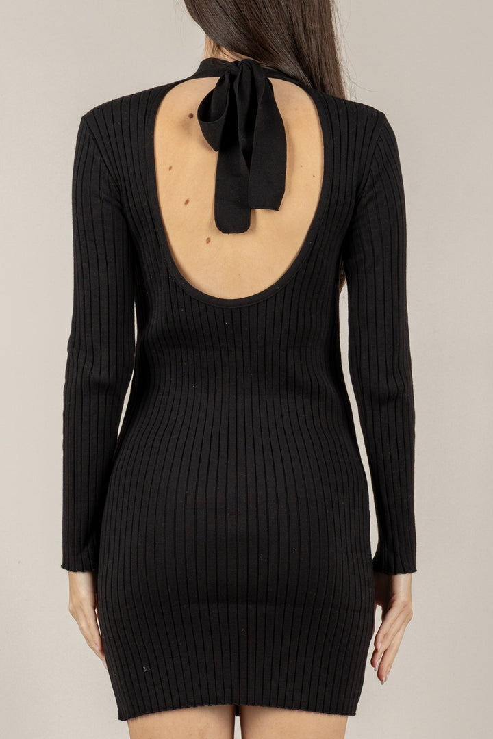 VICOLO - 22217F - ABITO IN MAGLIA CON SCOLLO POSTERIORE