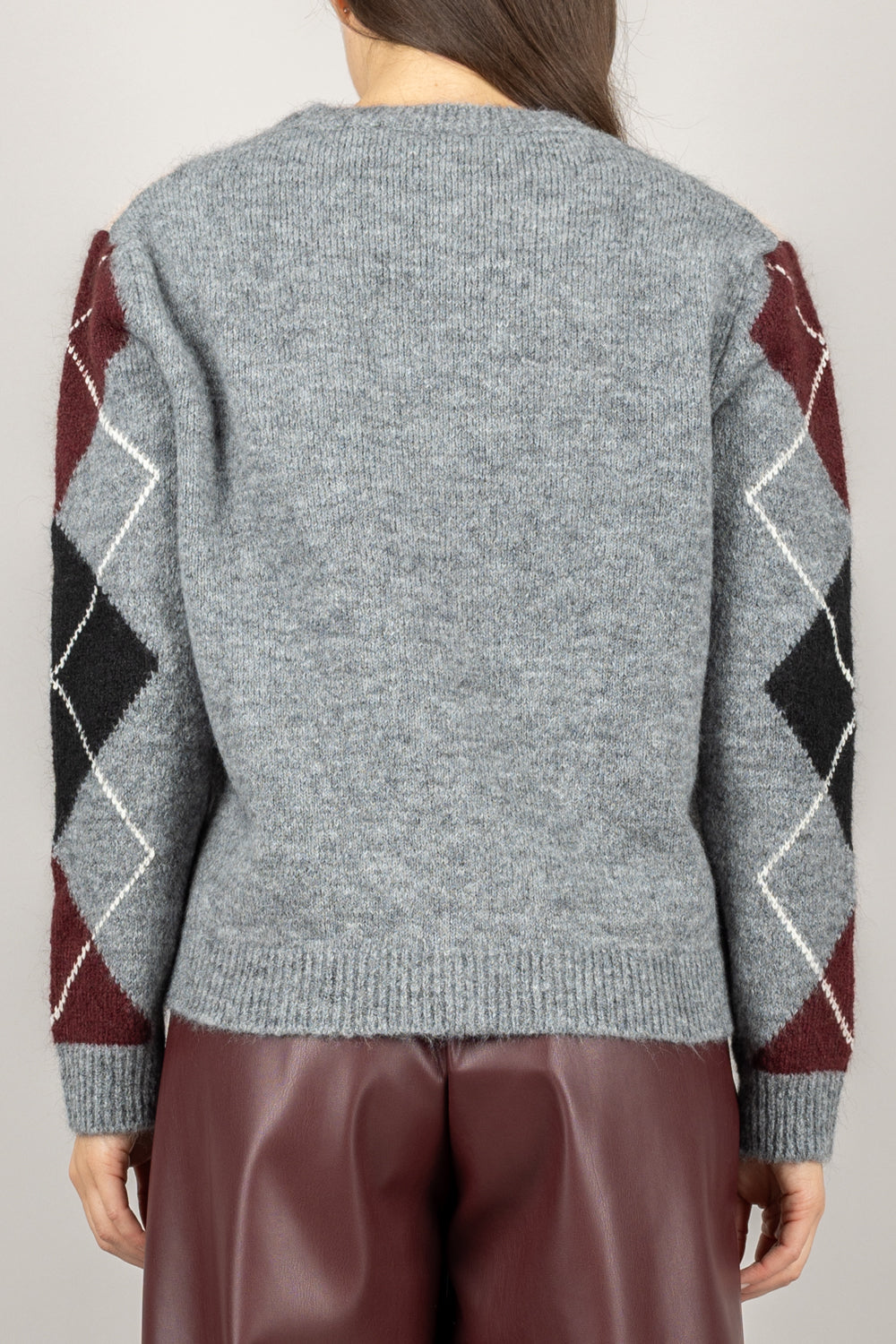 VICOLO - 55188F - MAGLIA MOHAIR ROMBI