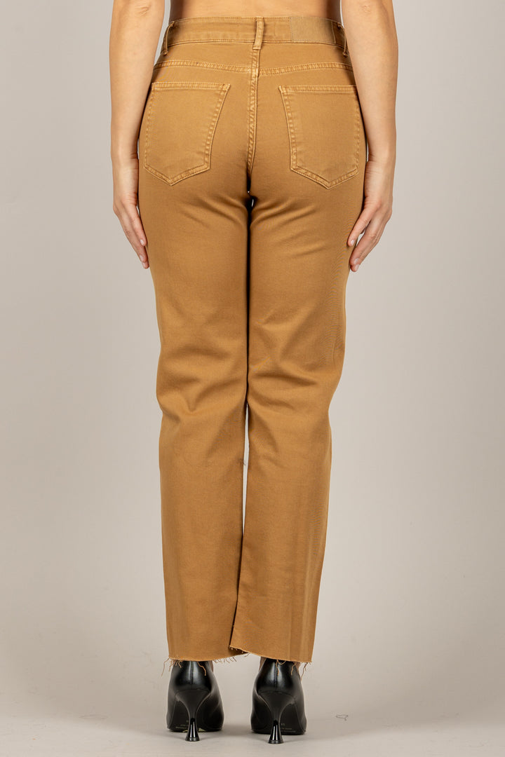 TENSIONE IN - CJ12704 - JEANS CROP TAGLIO VIVO