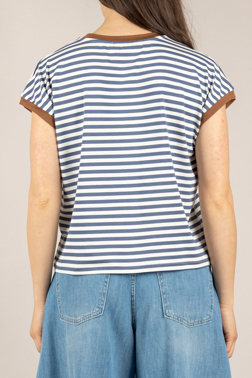 DIXIE - T262A153 - T-SHIRT A RIGHE DENIM