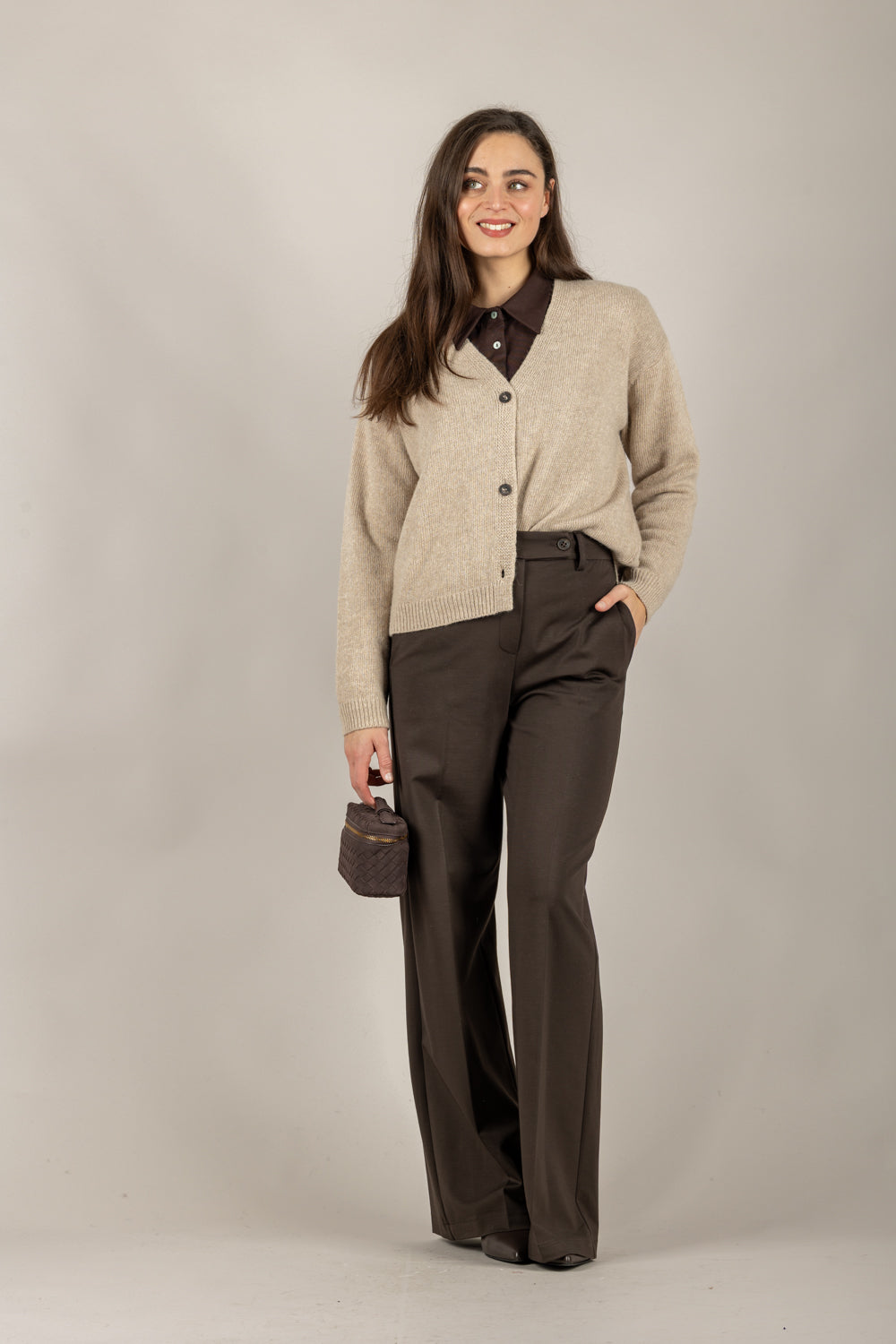 TENSIONE IN - D80926 - CARDIGAN TRE BOTTONI