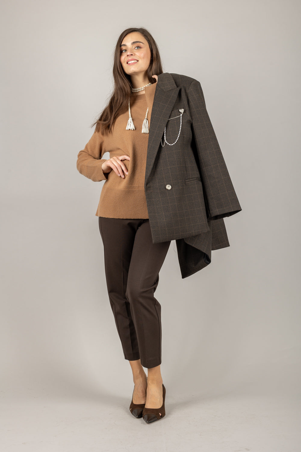 TENSIONE IN - WL157AI25 - MAGLIA OVER CON SPACCHI POSTERIORI