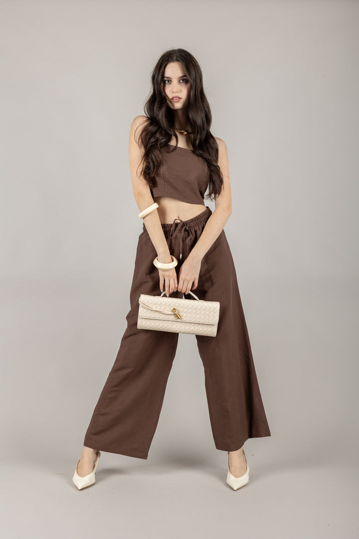 TENSIONE IN - 25P7642 - PANTALONE PALAZZO CON COULISSE