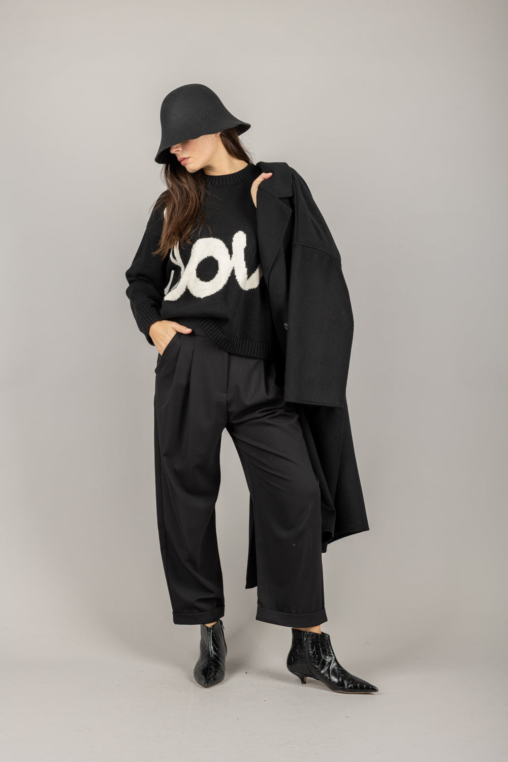 TENSIONE IN - W5HMJ70A400 - MAGLIA CON SCRITTO LOVE