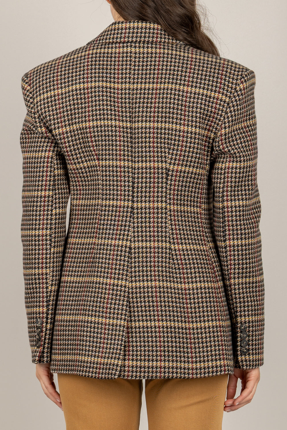 TENSIONE IN - W25J992 - GIACCA PRINCIPE DI GALLES DOPPIO PETTO CON SPILLA