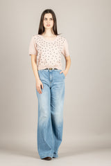 VICOLO - 7AB7040 - MAGLIA CON BORCHIE ROSA