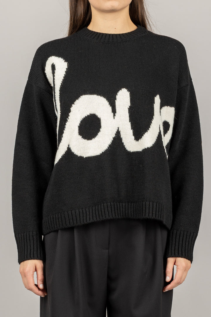 TENSIONE IN - W5HMJ70A400 - MAGLIA CON SCRITTO LOVE