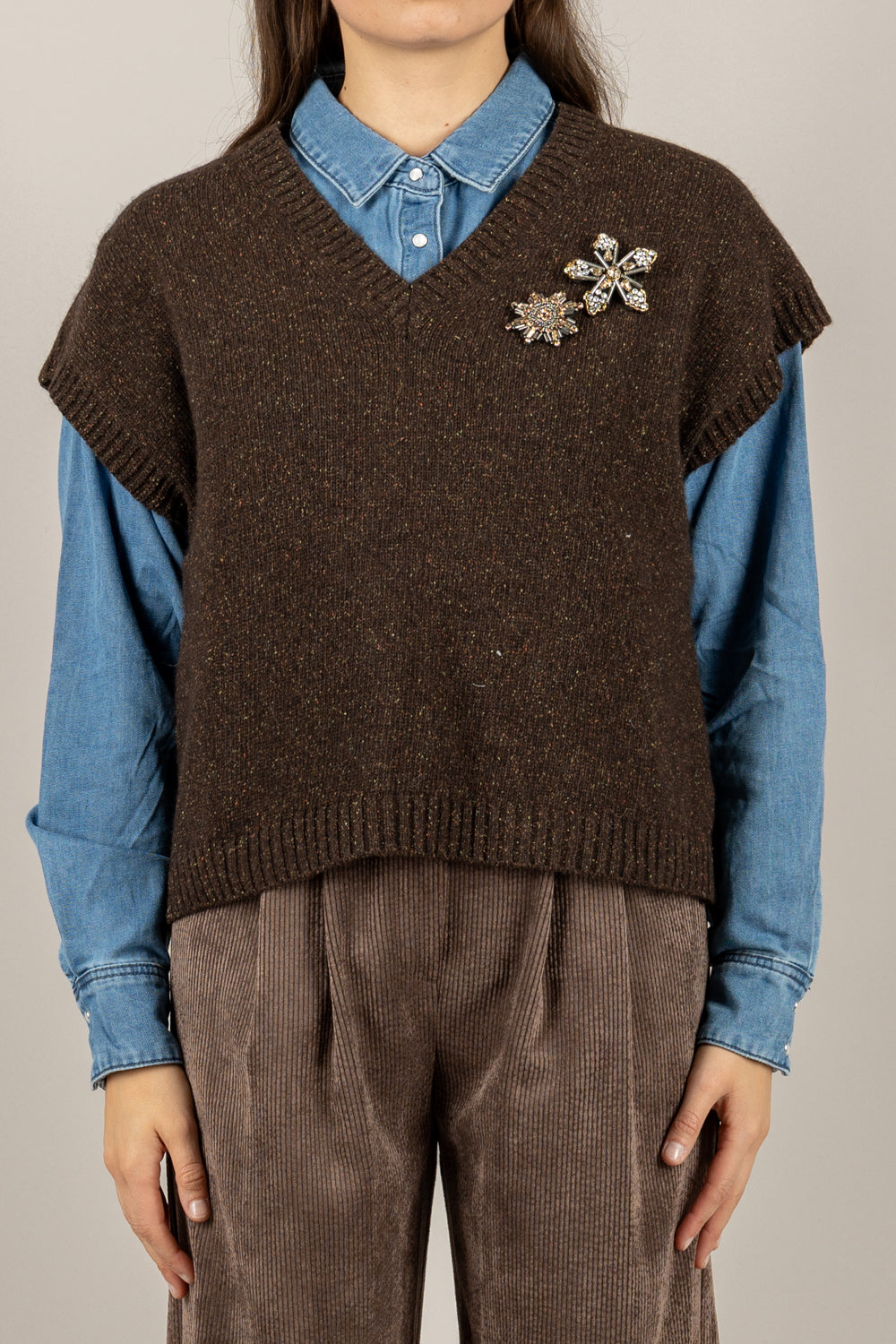 TENSIONE IN - D82018 - GILET CON SPILLA