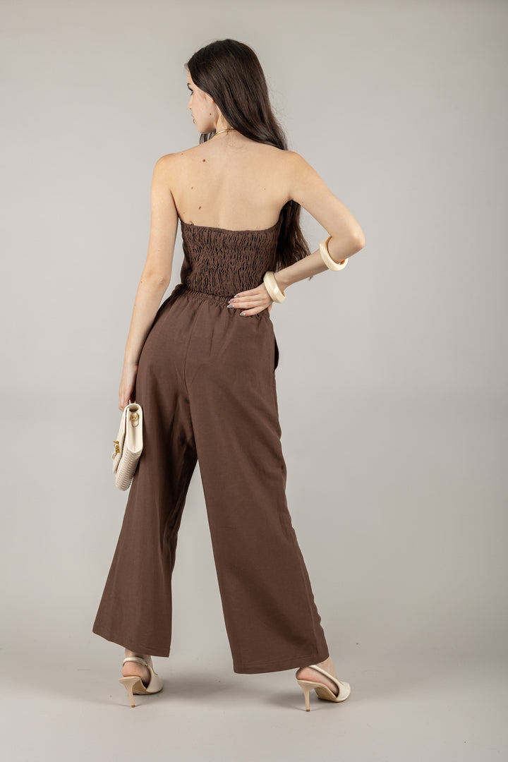 TENSIONE IN - 25P7642 - PANTALONE PALAZZO CON COULISSE