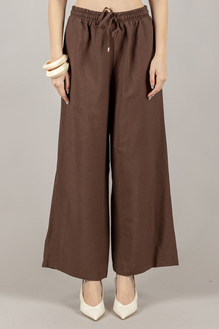 TENSIONE IN - 25P7642 - PANTALONE PALAZZO CON COULISSE