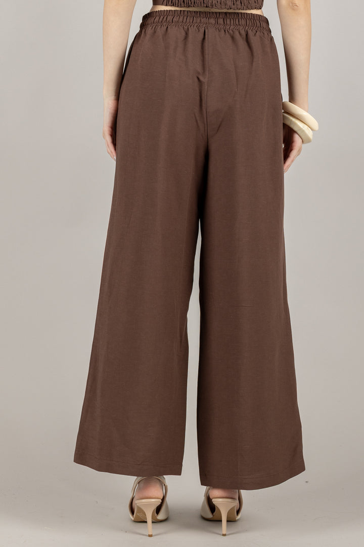 TENSIONE IN - 25P7642 - PANTALONE PALAZZO CON COULISSE