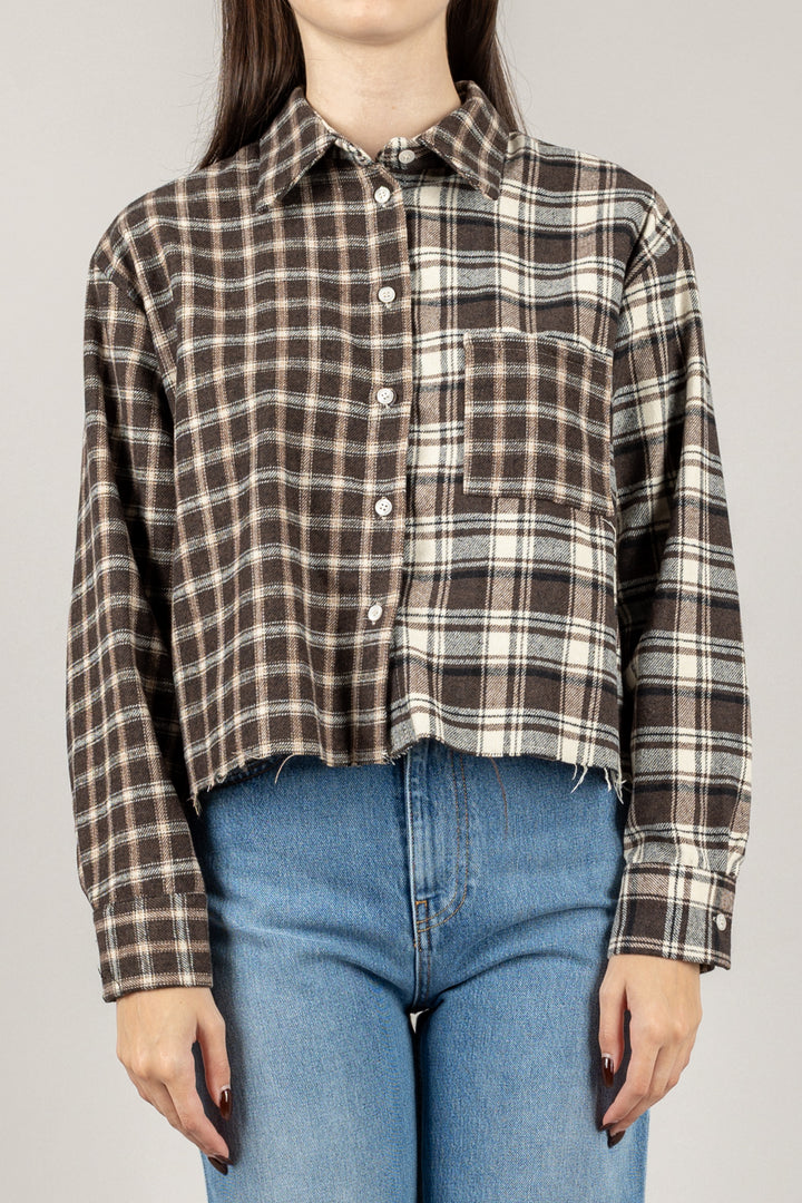 DIXIE - CFH5YLT - CAMICIA CROP CON TASCHINO