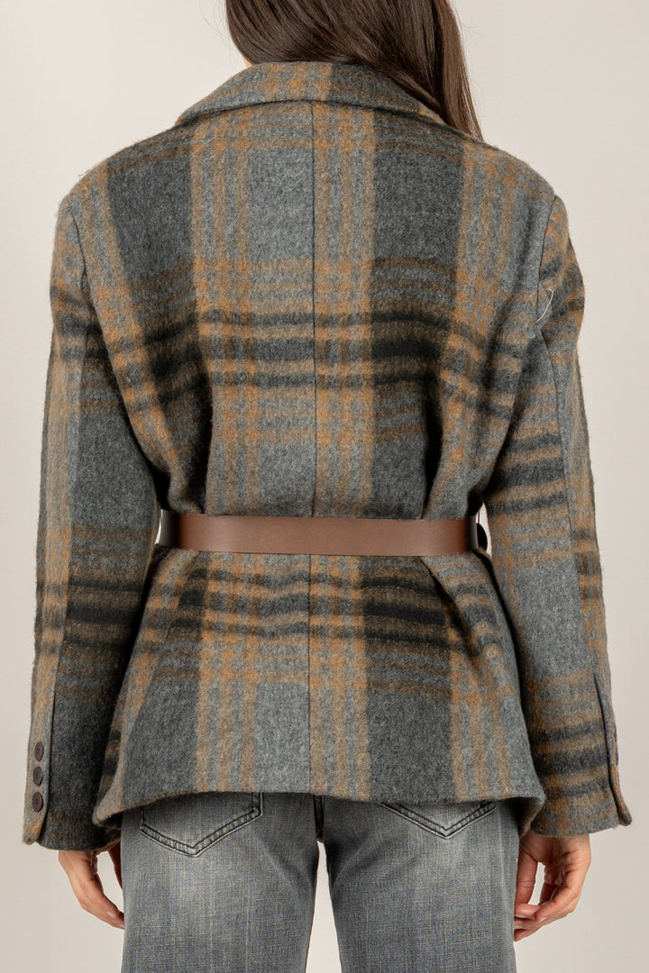 VICOLO - TF2088 - GIACCA CAPPOTTO CON CINTA