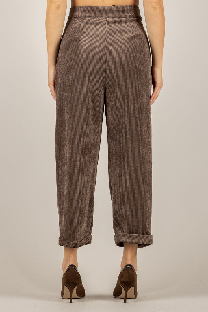 VICOLO - TF2026 - PANTALONE IN VELLUTO A COSTE