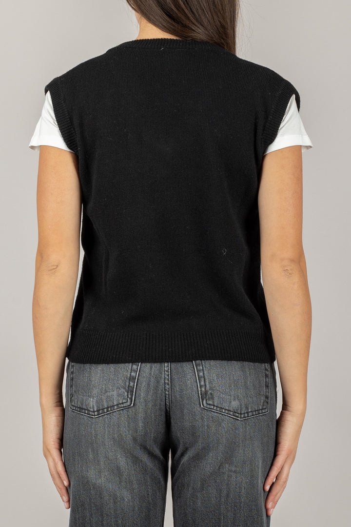 TENSIONE IN - D80968 - GILET SCOLLO A V