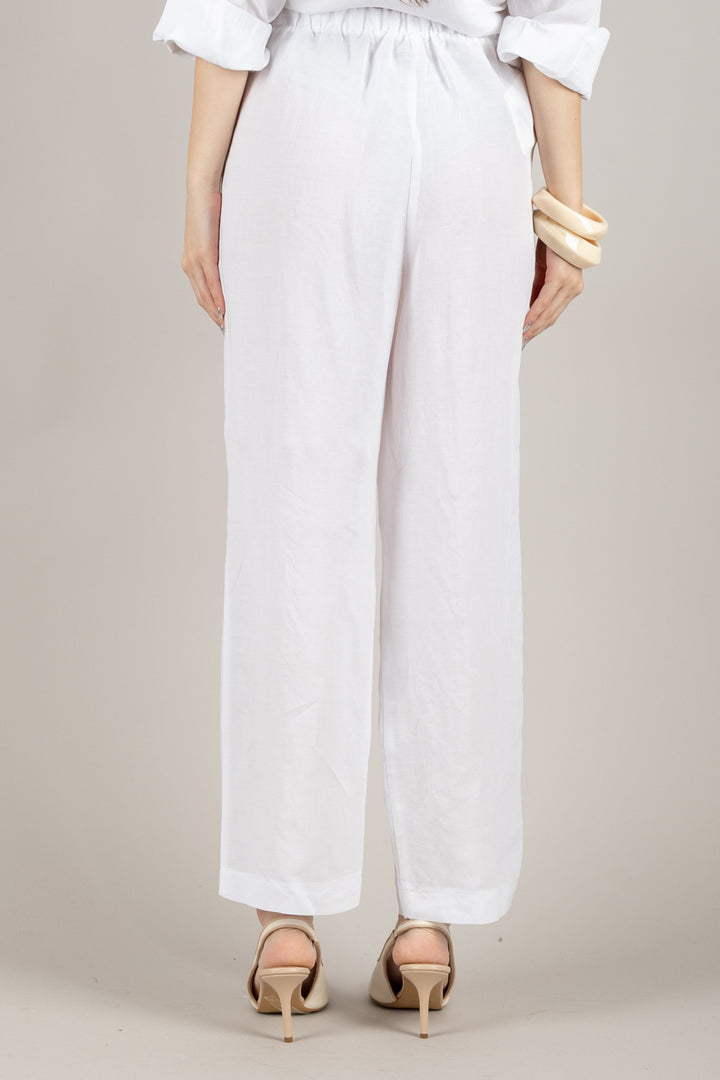 TENSIONE IN - 25P7659 - PANTALONE GAMBA DRITTA CON COULISSE E TASCHE