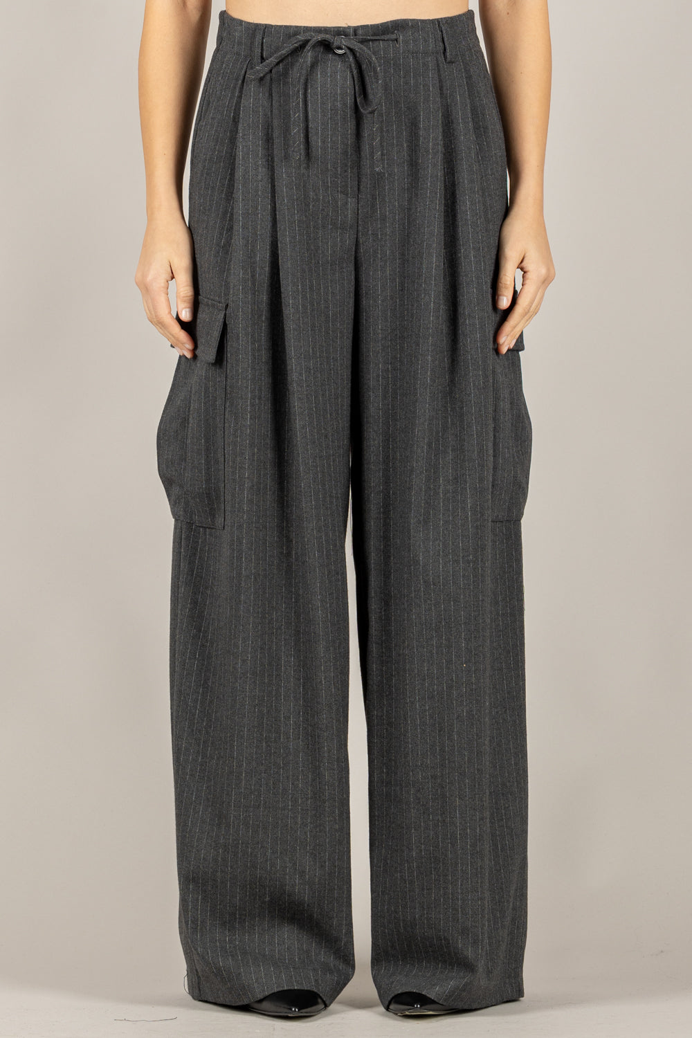 VICOLO - TF1986 - PANTALONE CARGO GESSATO