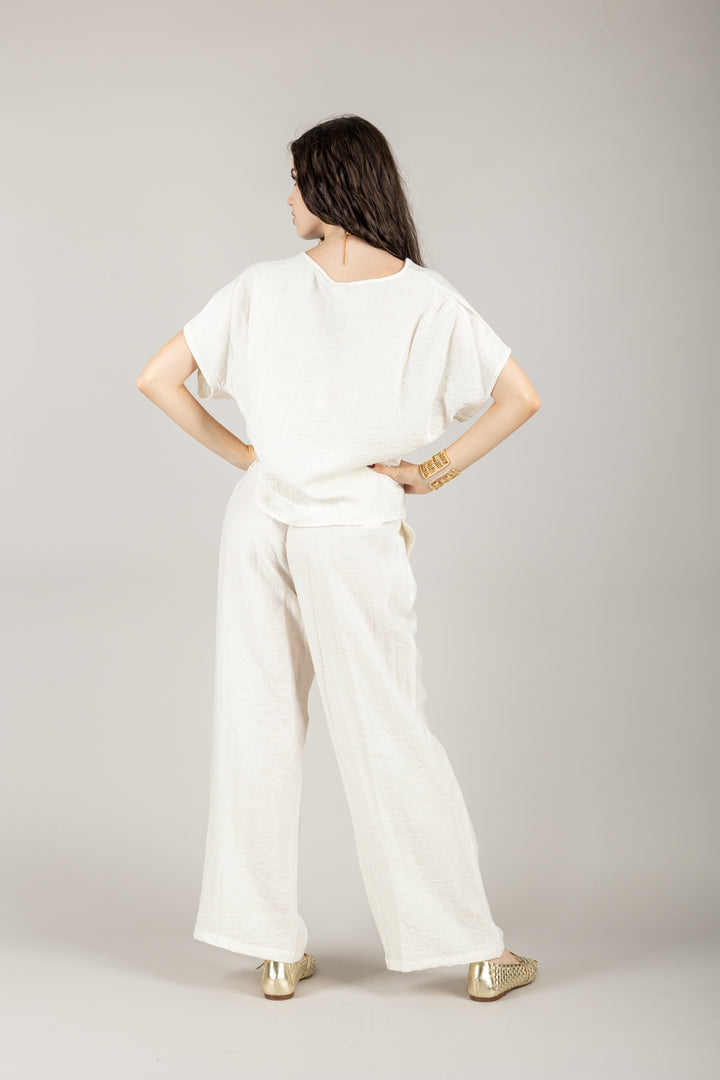 TENSIONE IN - 25C7935 - BLUSA SCOLLO A V MANICA CORTA