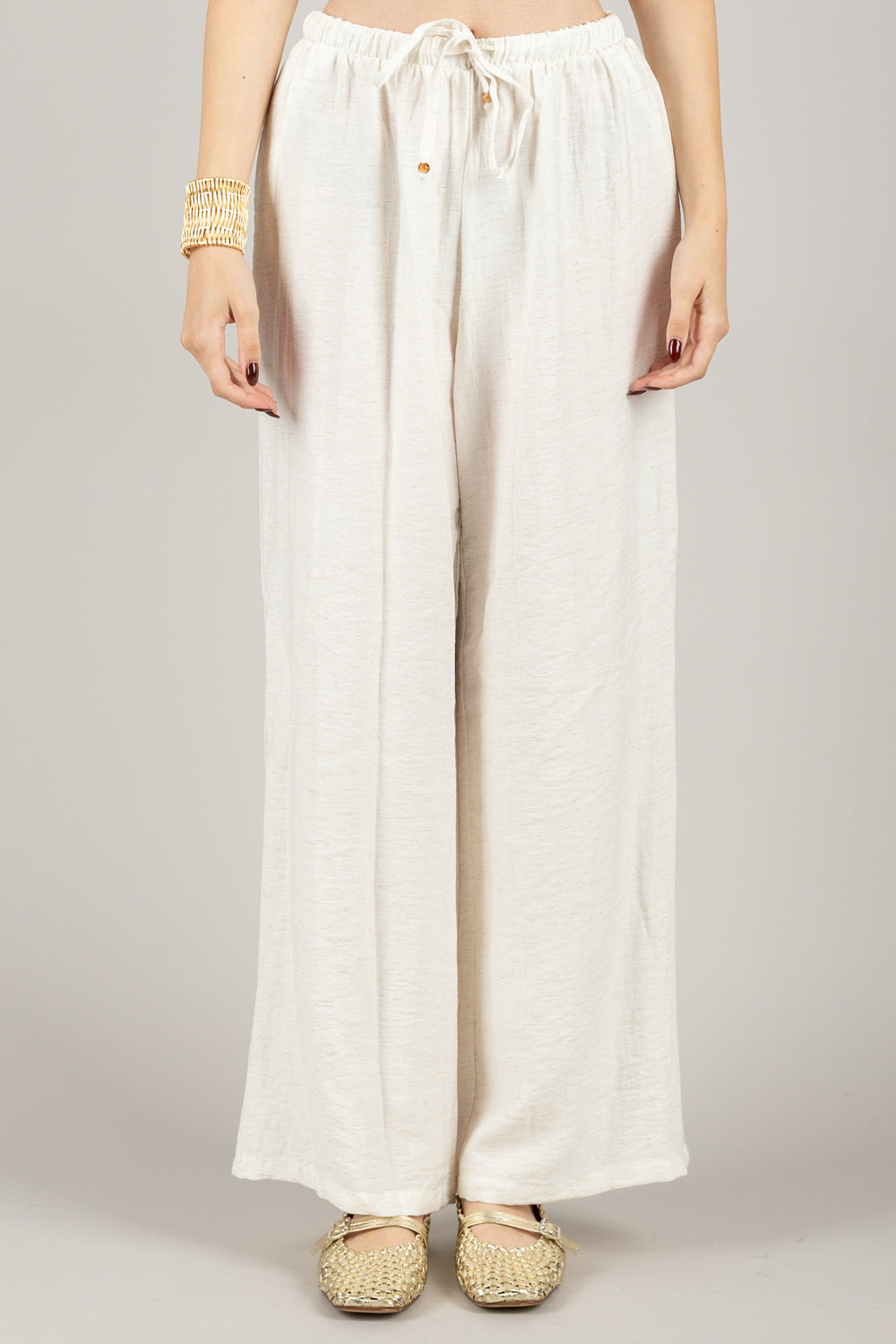 TENSIONE IN - 25P7926 - PANTALONE FLUIDO CON COULISSE