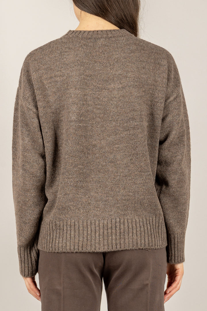 TENSIONE IN - W5HMJ78A359 - MAGLIA A ROMBI BICOLOR GIROCOLLO