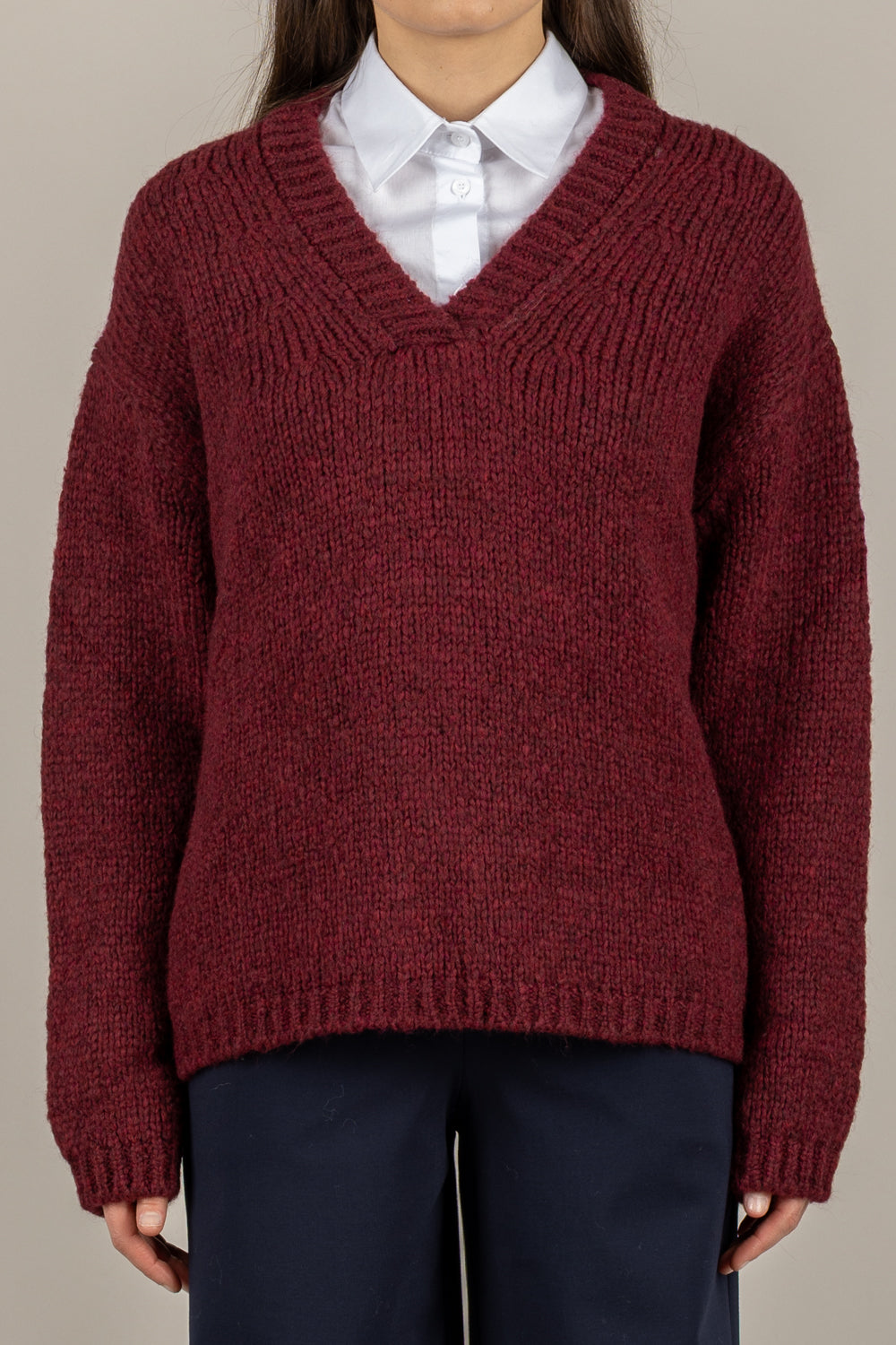 VICOLO - 33063F - MAGLIA SCOLLO A V