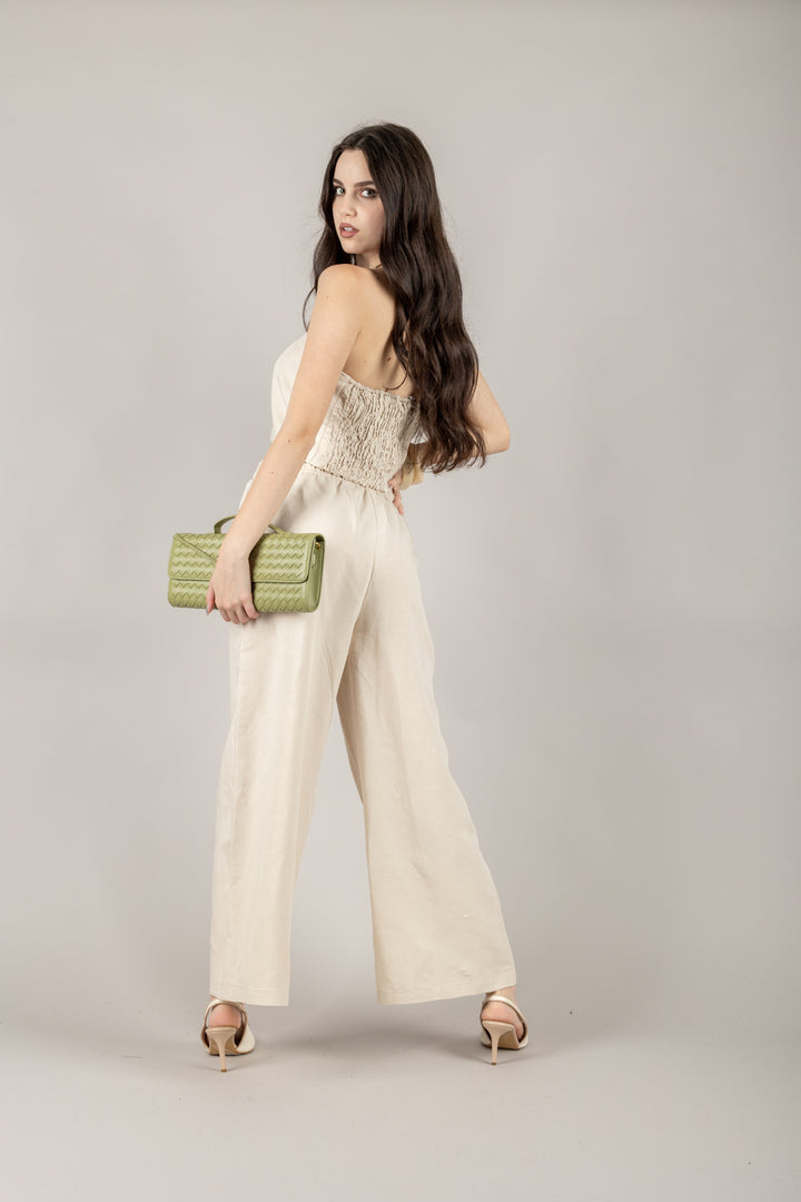 TENSIONE IN - 25P7642 - PANTALONE PALAZZO CON COULISSE