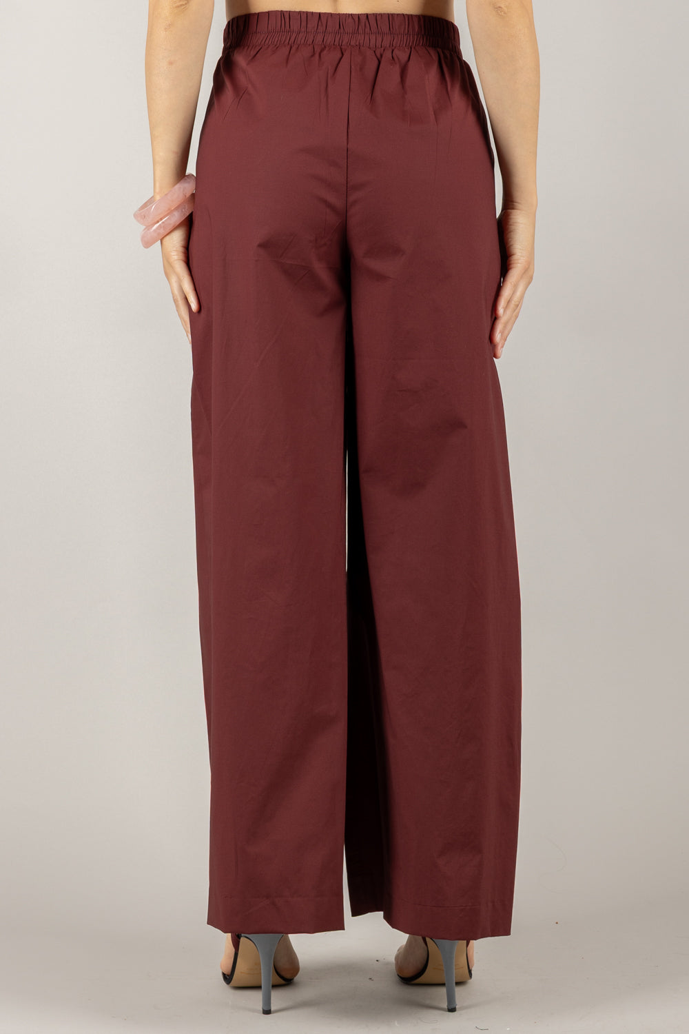 TENSIONE IN - 25P7843 - PANTALONE A PALAZZO CON PINCES