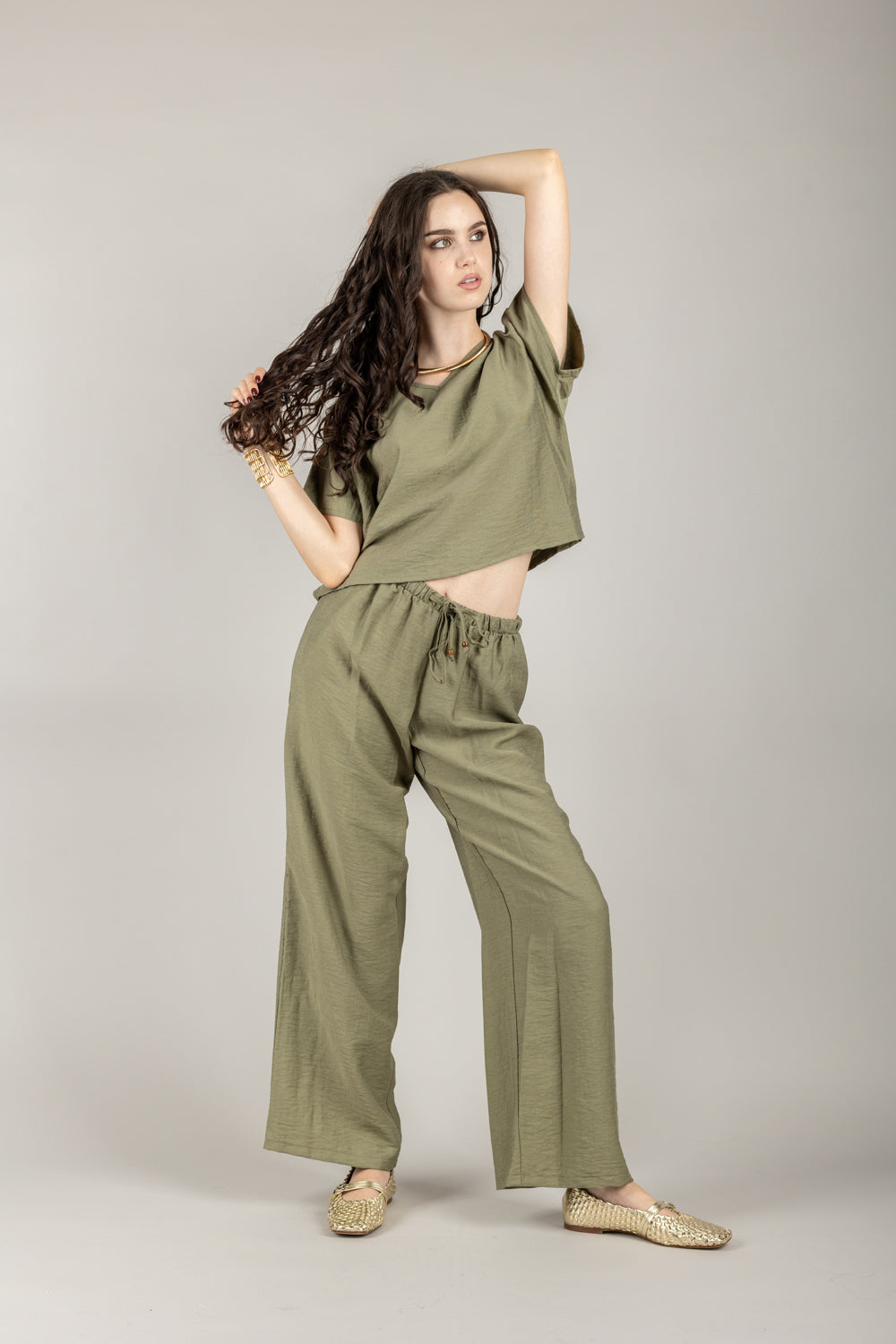 TENSIONE IN - 25C7935 - BLUSA SCOLLO A V MANICA CORTA