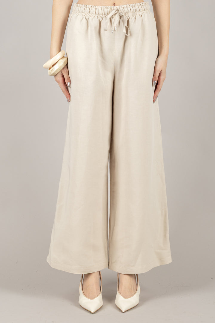 TENSIONE IN - 25P7642 - PANTALONE PALAZZO CON COULISSE