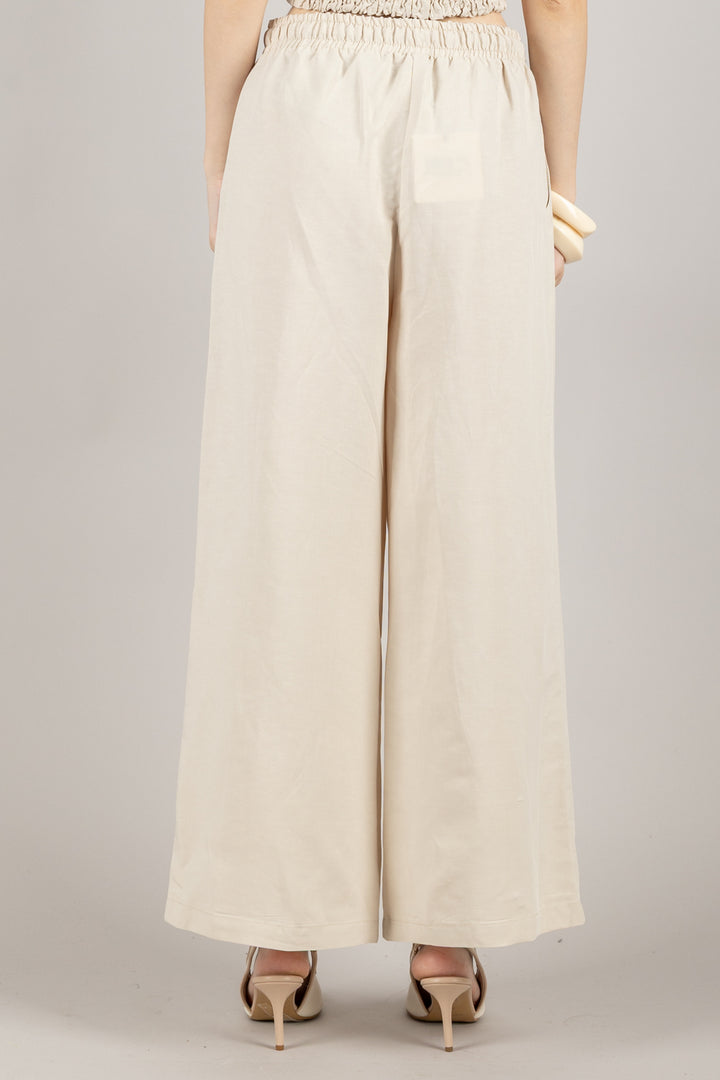 TENSIONE IN - 25P7642 - PANTALONE PALAZZO CON COULISSE