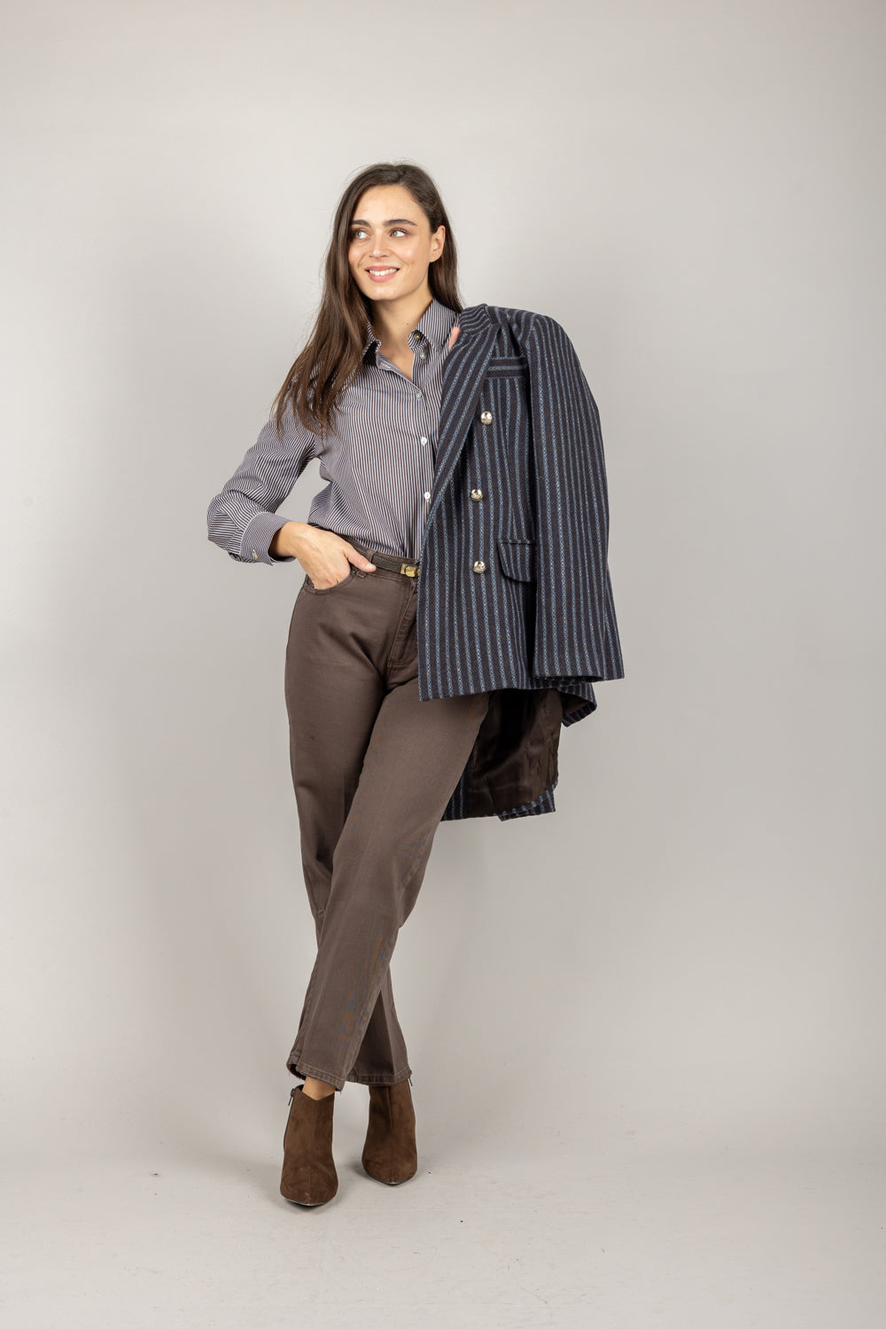 TENSIONE IN - 26C965 - CAMICIA OVER GESSATA