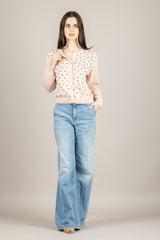 VICOLO - 7AB7039 - CARDIGAN CON BORCHIE ROSA