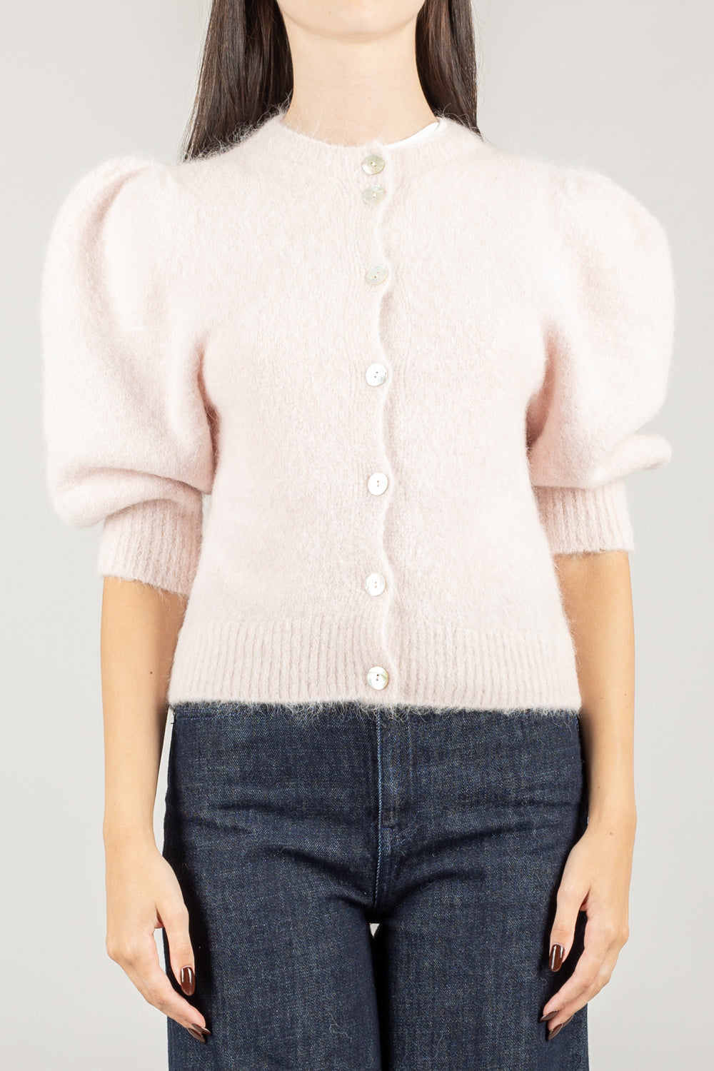KONTATTO - 3M0873C - CARDIGAN IN MOHAIR MANICA PALLONCINO