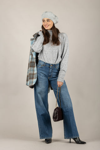 VICOLO - 22108F - MAGLIA MISTO LANA COLLO ALTO