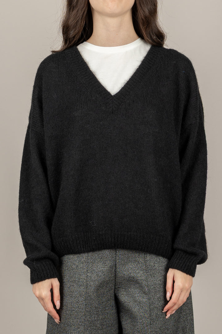 VICOLO - 55162F - MAGLIA SCOLLO A V MANICA LUNGA