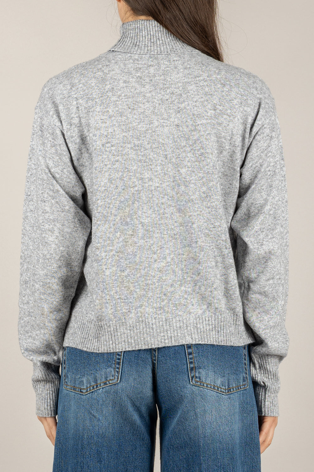 VICOLO - 22108F - MAGLIA MISTO LANA COLLO ALTO