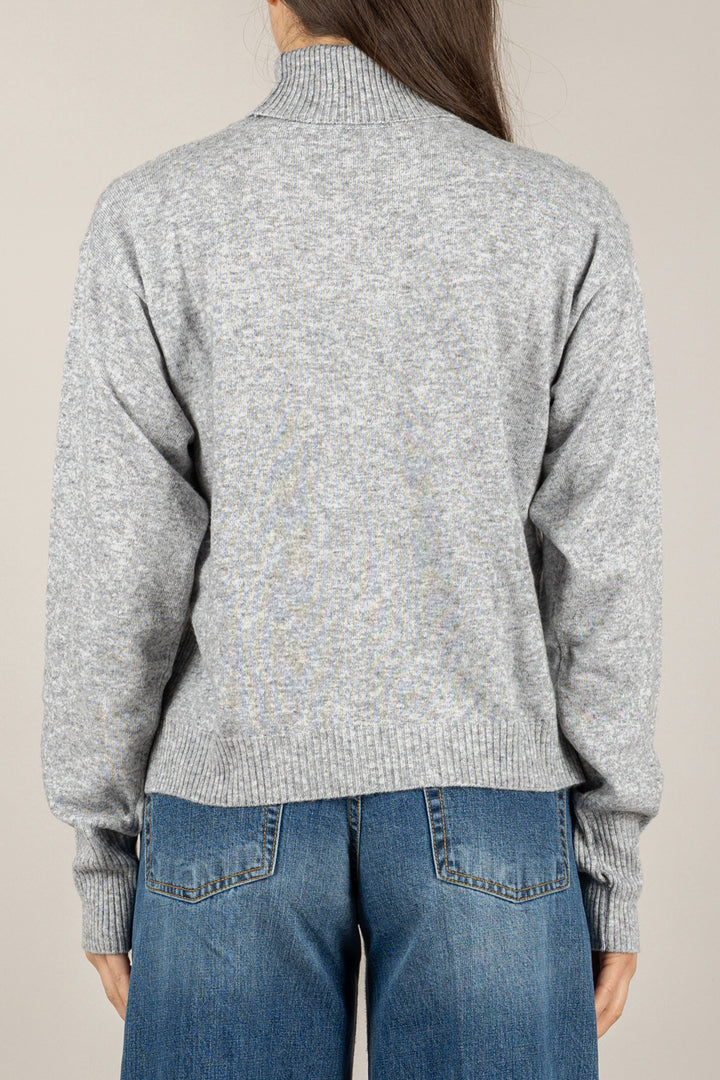 VICOLO - 22108F - MAGLIA MISTO LANA COLLO ALTO