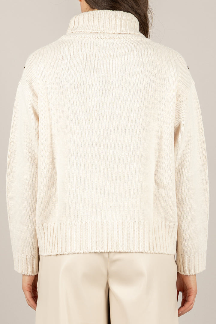 HAVEONE - MFP-M335 - MAGLIA COLLO ALTO CON ROMBI