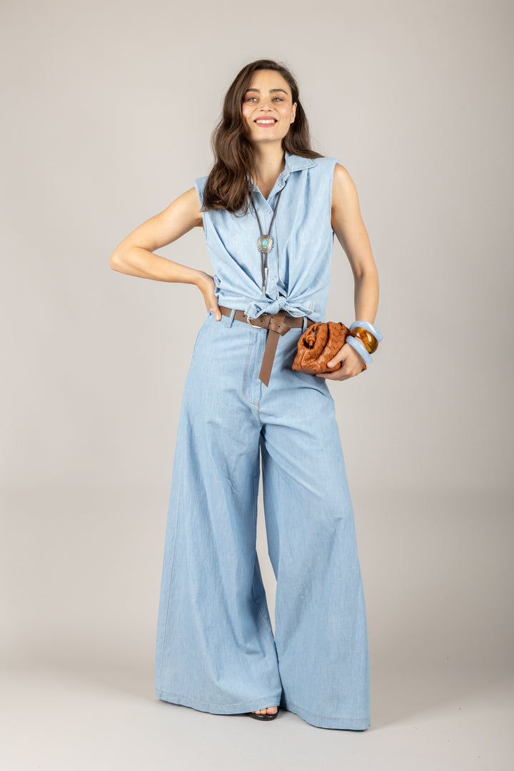 DIXIE - C773W191 - CAMICIA SMANICATA CON COLLANA