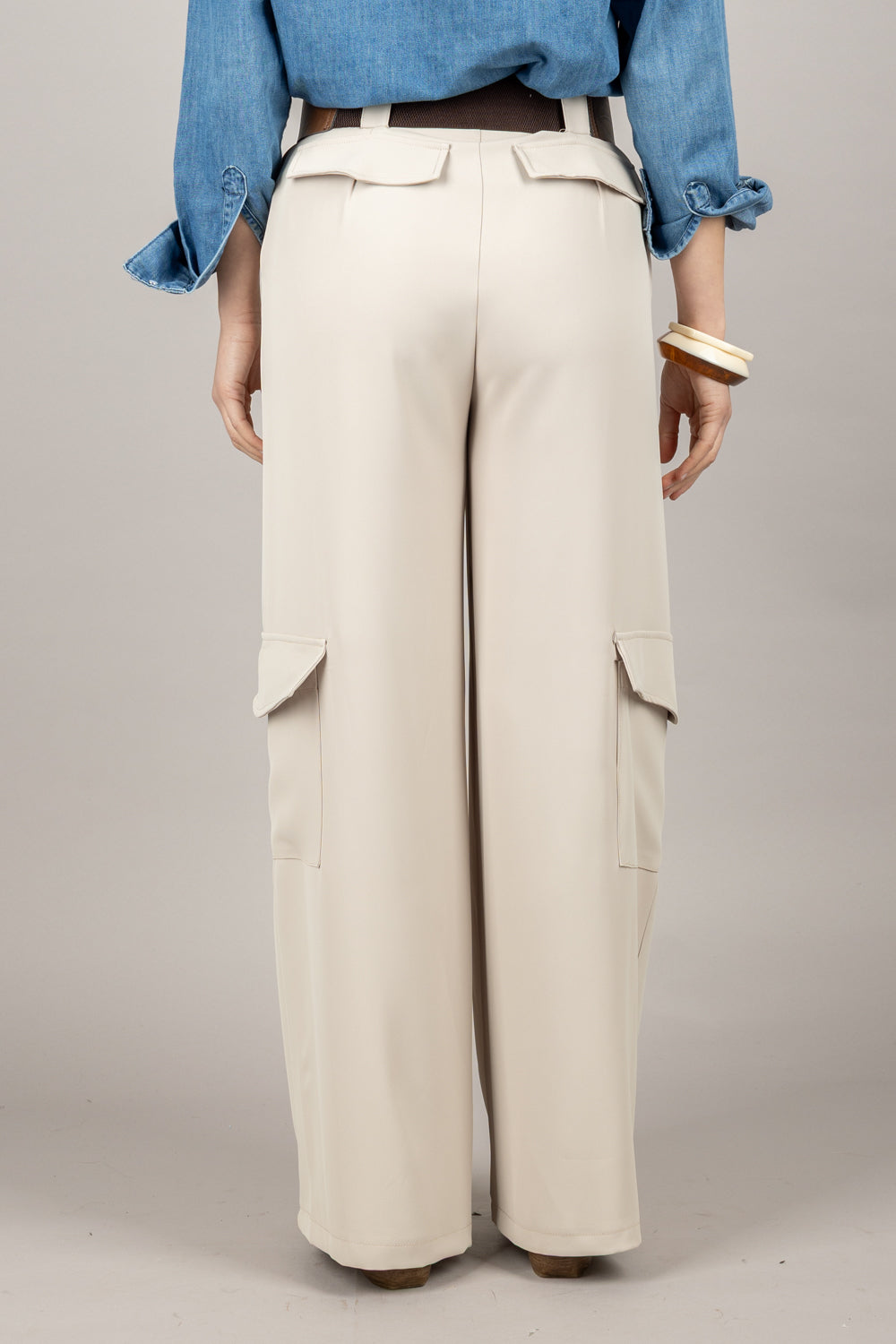 HAVEONE - PVS-N310 - PANTALONE TASCHE LATERALI CON CINTA