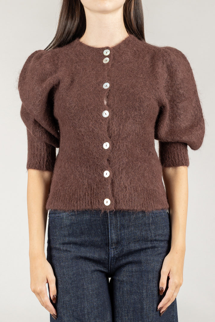 KONTATTO - 3M0873C - CARDIGAN IN MOHAIR MANICA PALLONCINO