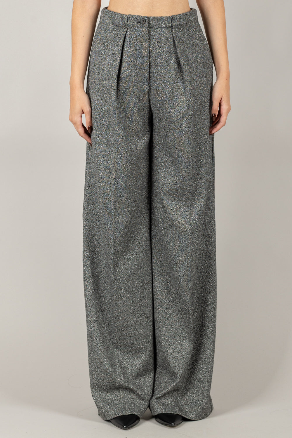 MM MaxMara - 2526786128600 - PANTALONE PALAZZO CON PINCES CALI