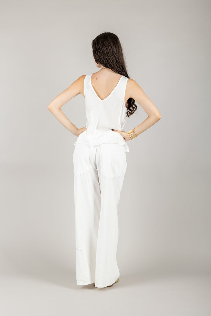 TENSIONE IN - C914T05Q - TOP SATIN SCOLLO V SCHIENA